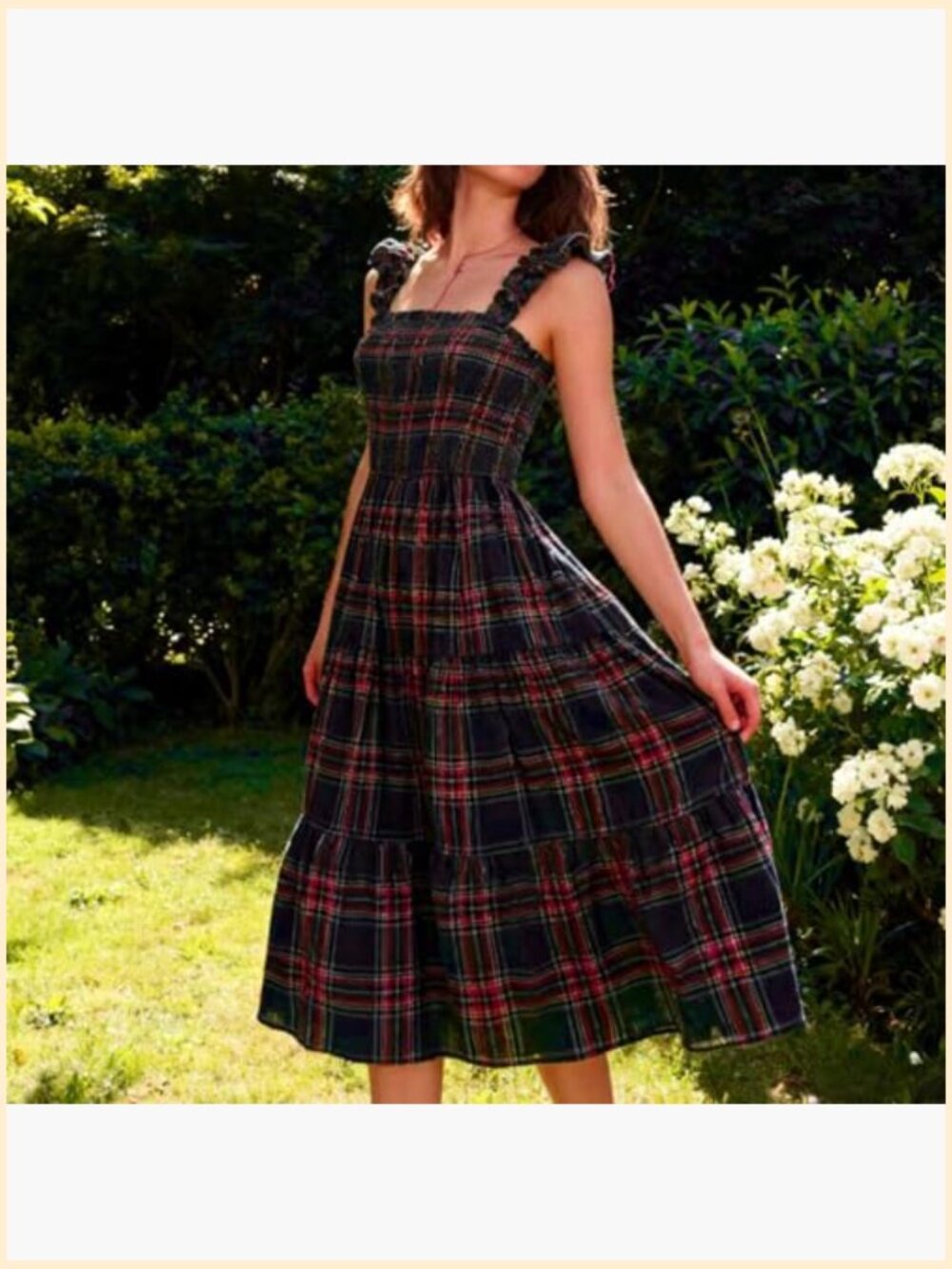 Sleeveless Square Neck Smocked Maxi Dress with Pockets - Picture 7 of 7